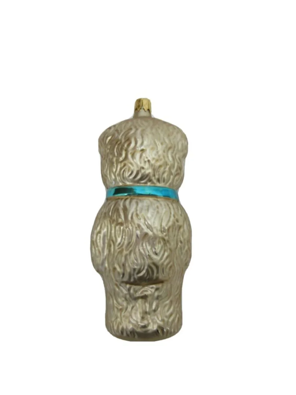 Vintage Bear Christmas Ornament Pot of Honey Holly Glass Marked Columbia